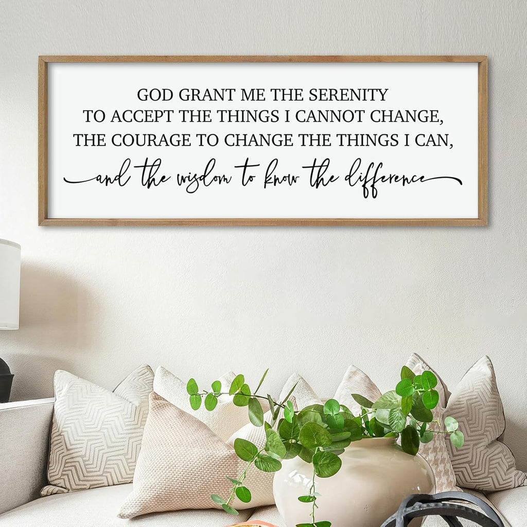 ZZJJHYWGQ Serenity Prayer, Bible Verse Wall Decor, 40''×15'', Wood