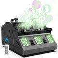 2000W Fog Machine, 3 in 1 Fog Bubble Machine with 2 Bubble Fans, 18 RGB LED Lights Smoke Bubble ALL IN ONE Fog Machine, Bubble Machine for Halloween Party Wedding Birthday