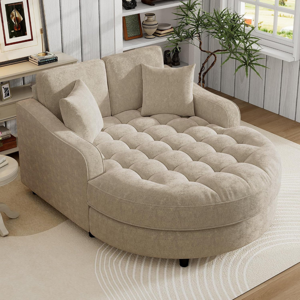 Chaise Lounger Sleeper Sofa, Upholstered Convertible Chair