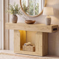 Homieasy Console Table, 47" Entryway Table with Charging Station