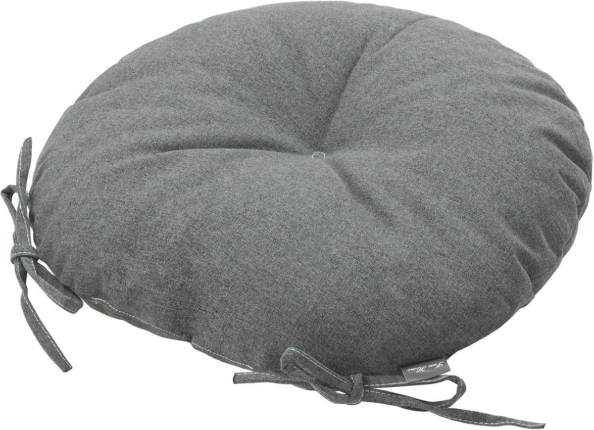 bistro chair cushions 15 inch,set of 2,tufted round on a desk or shelf