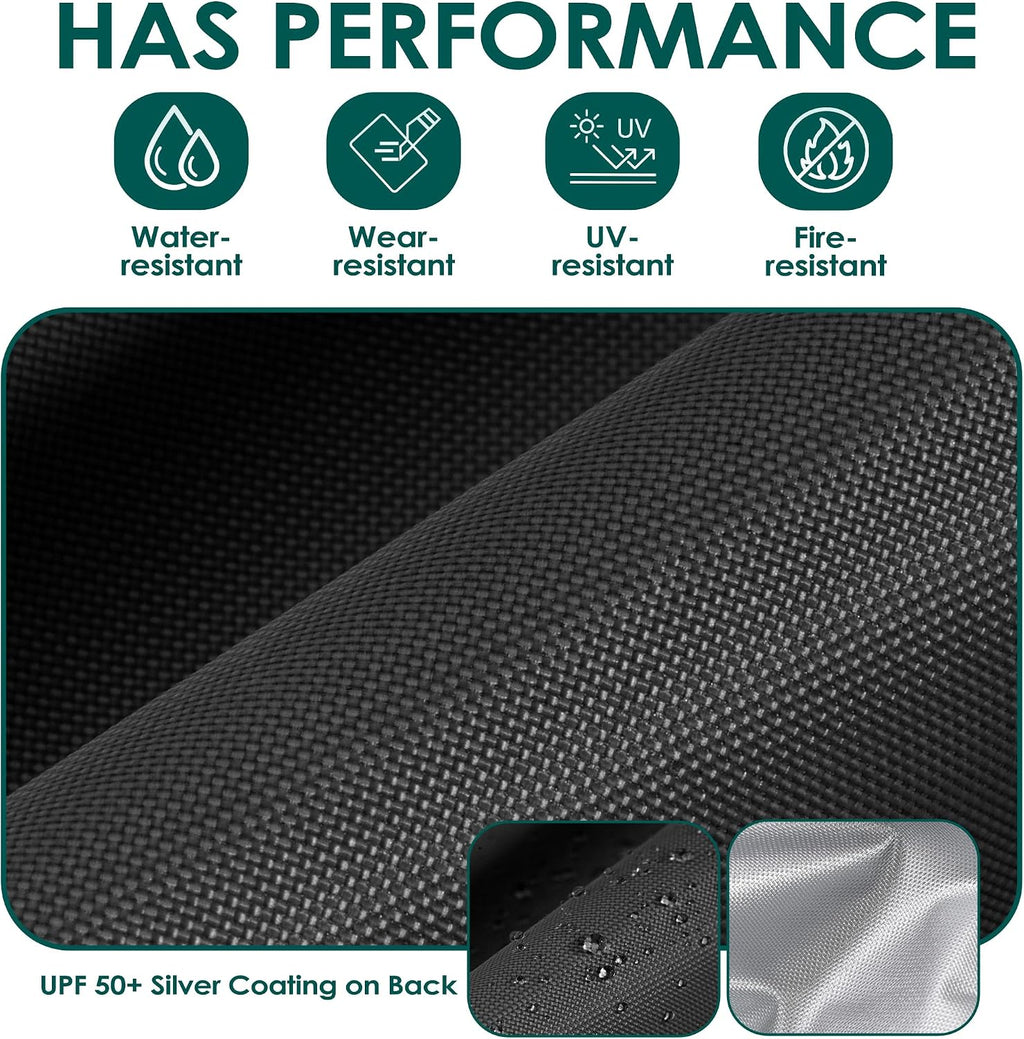 ninat 10x10ft canopy replacement top with air vent showing dimensions