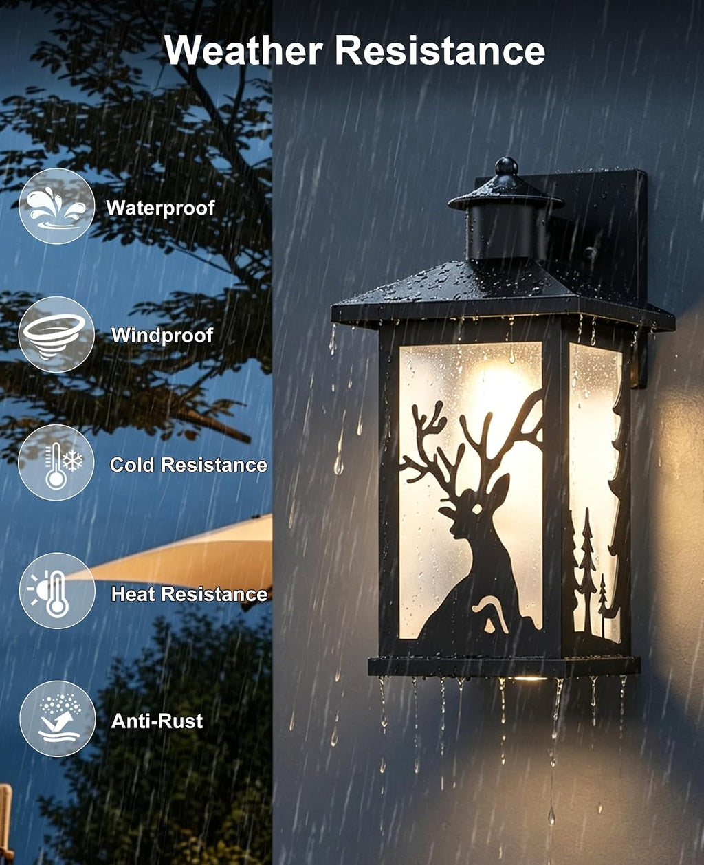 JAYNLT Rustic Porch Light,Outdoor Lights for House,Patio,Front Door,2Pack
