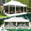 COBIZI 10x20 Heavy Duty Pop Up Canopy Tent with 6 Mosquito Netting Walls