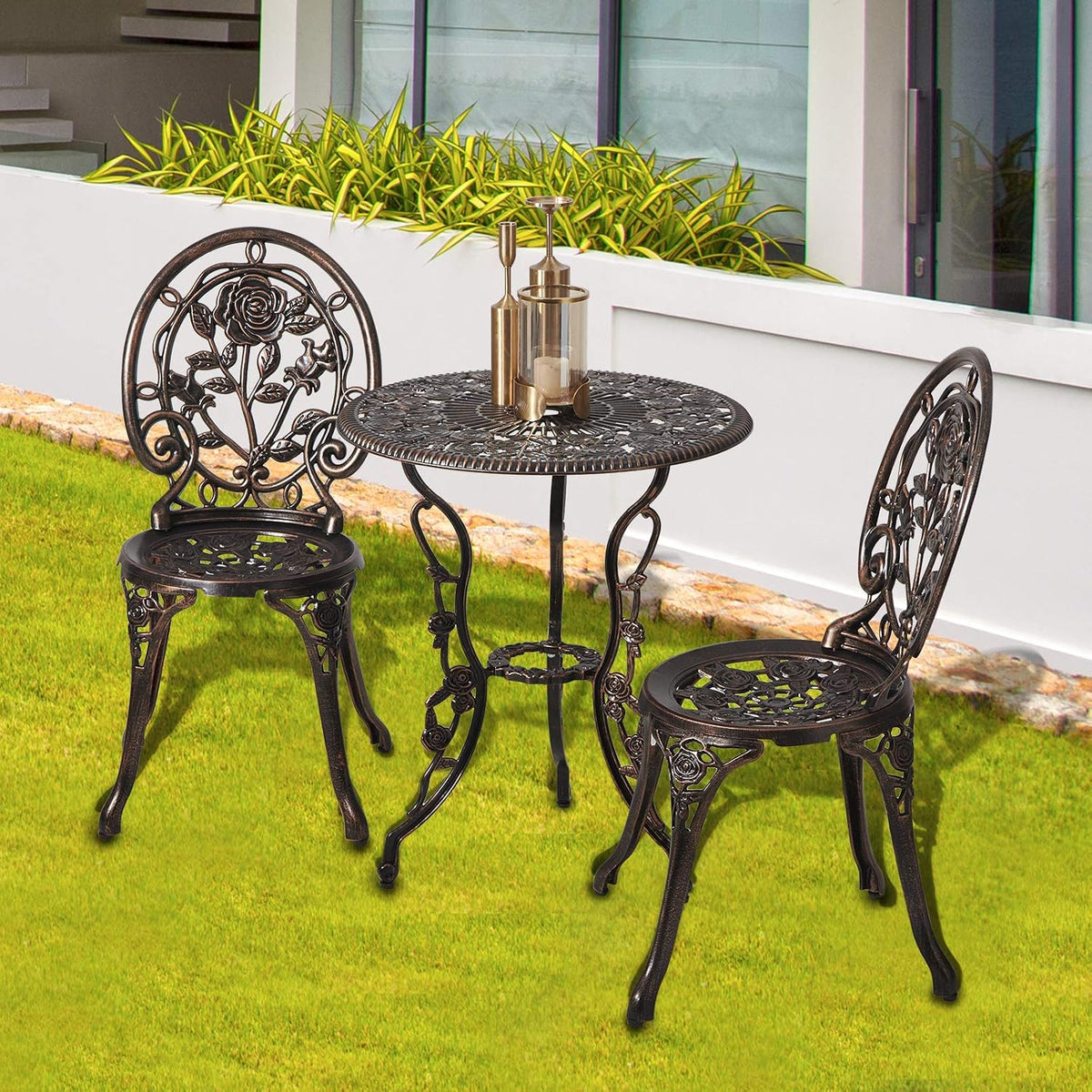 homefun bistro table and chairs set of 2 on a desk or shelf