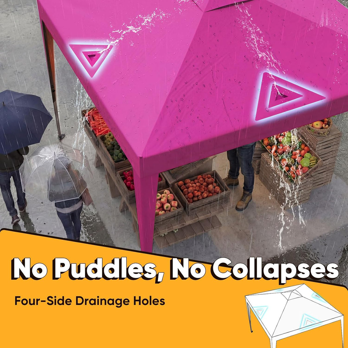 Quictent 10x10 Pop Up Canopy Tent with 2 Sidewalls