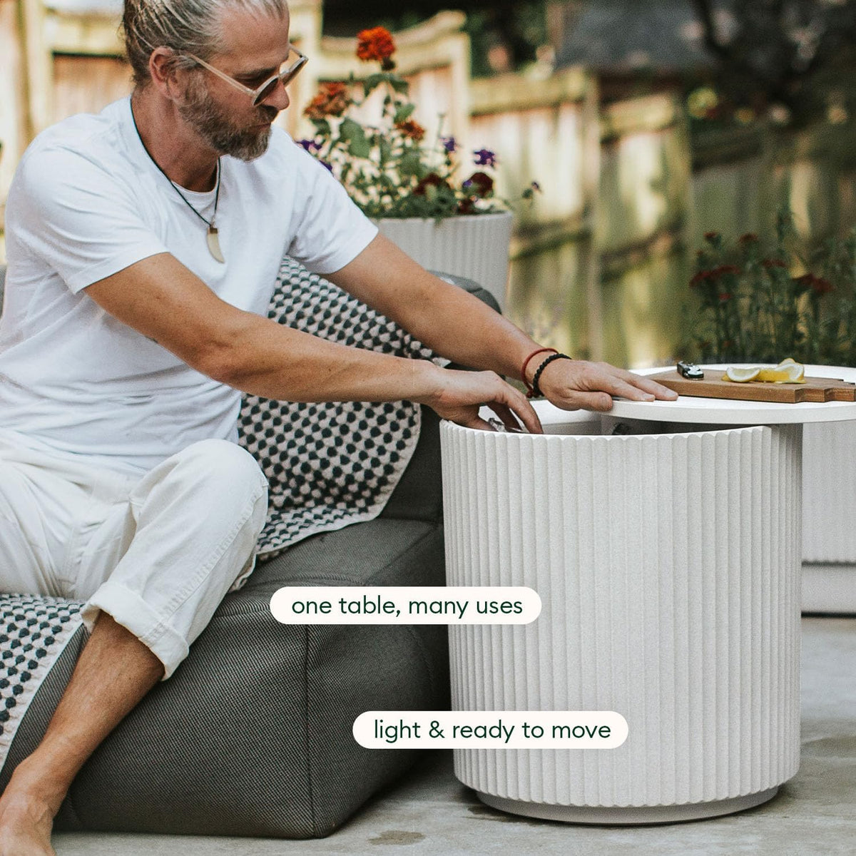 Veradek Cooler Side Table - Outdoor Cooler Table and Ice Chest