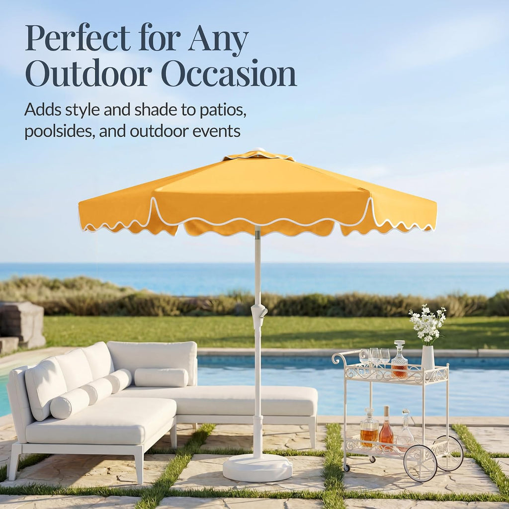 best choice products patio market umbrella with wavy, package contents