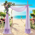 MDS Halloween Chiffon Draping Fabric - 2 Panel, 30" Wide x 30ft Long - Sheer Spooky Arbor & Canopy Drapery for Haunted House Backdrops, Party Ceilings, DIY Costumes & Themed Events - Orchid (Pack of 2)