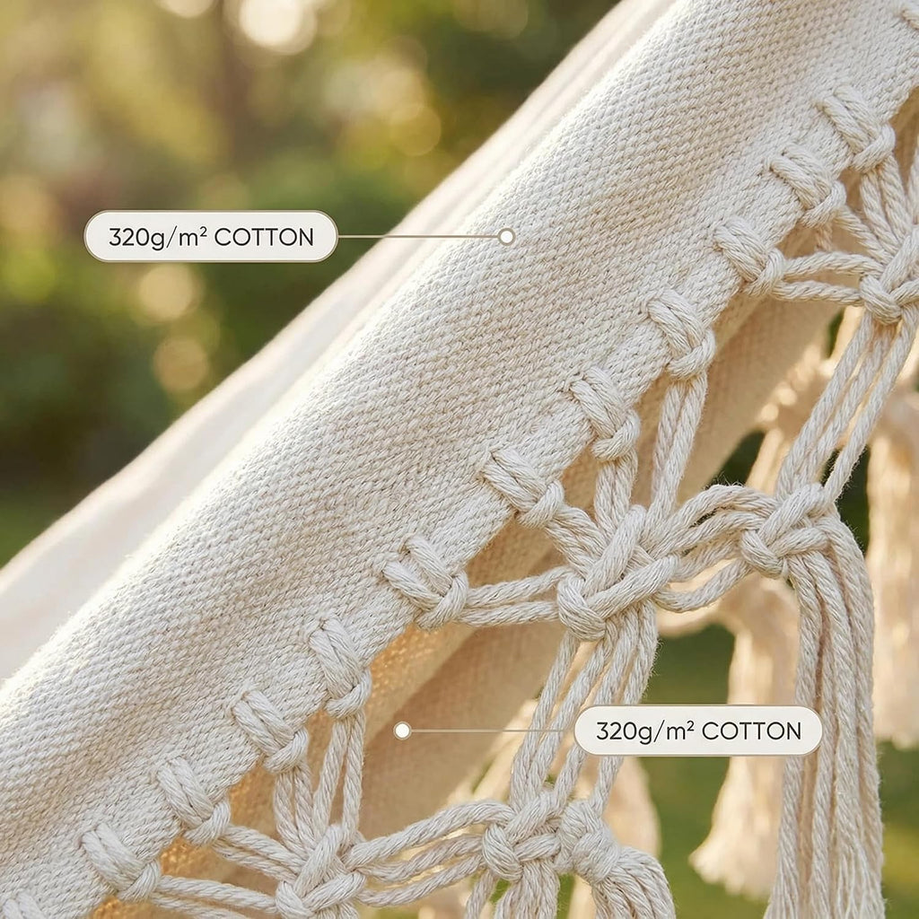 Outdoor Hammock Garden Cotton Hammock Macrame Fringe Hammocks Boho