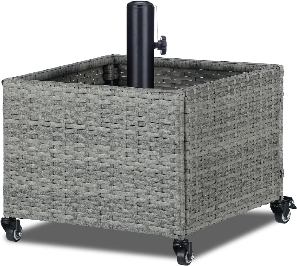 SUNNYPARK Umbrella Base with Wheels and Fillable Planter 2 in 1