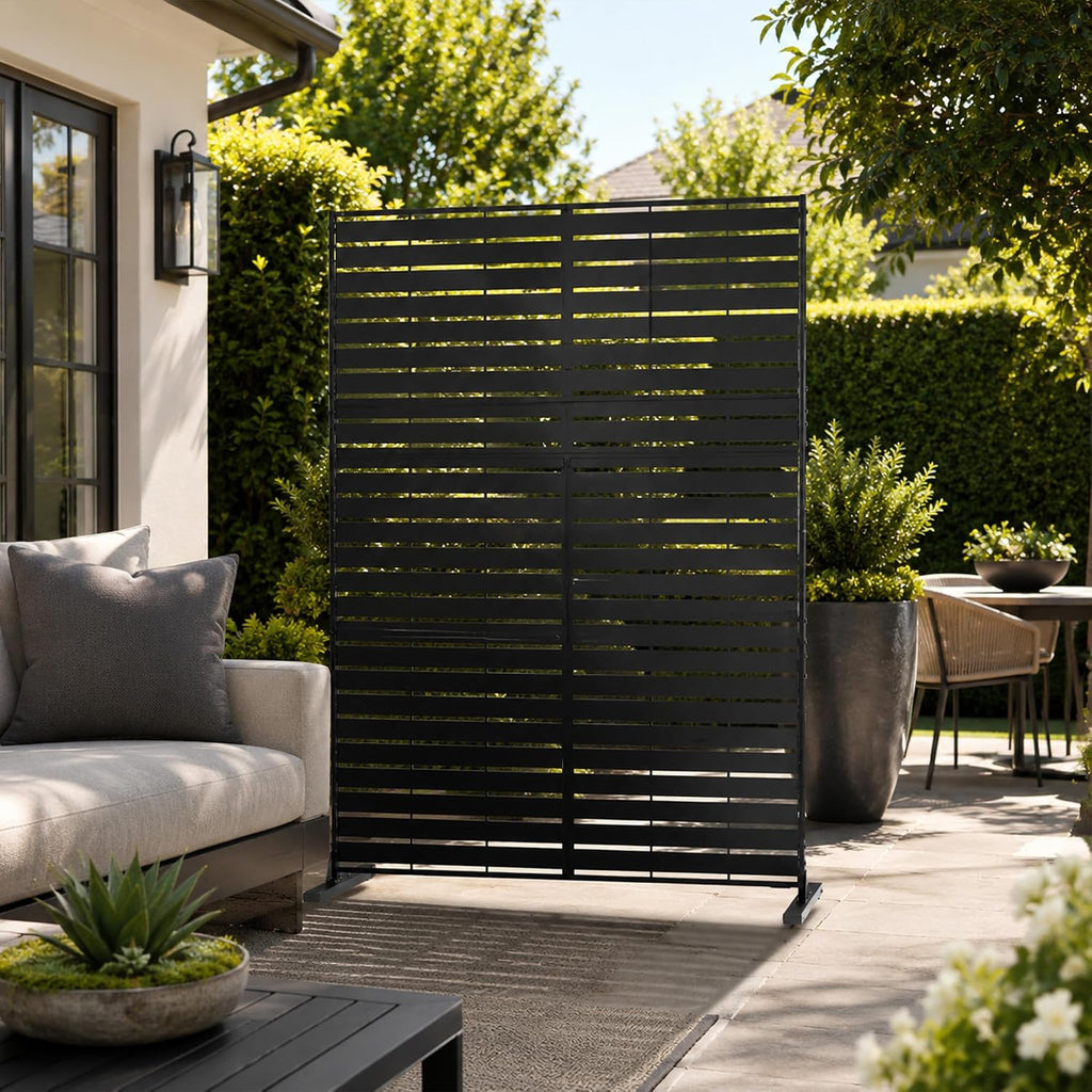 Kozyard Metal Privacy Screen 74" H x 47.2" W Decorative Outdoor Divider