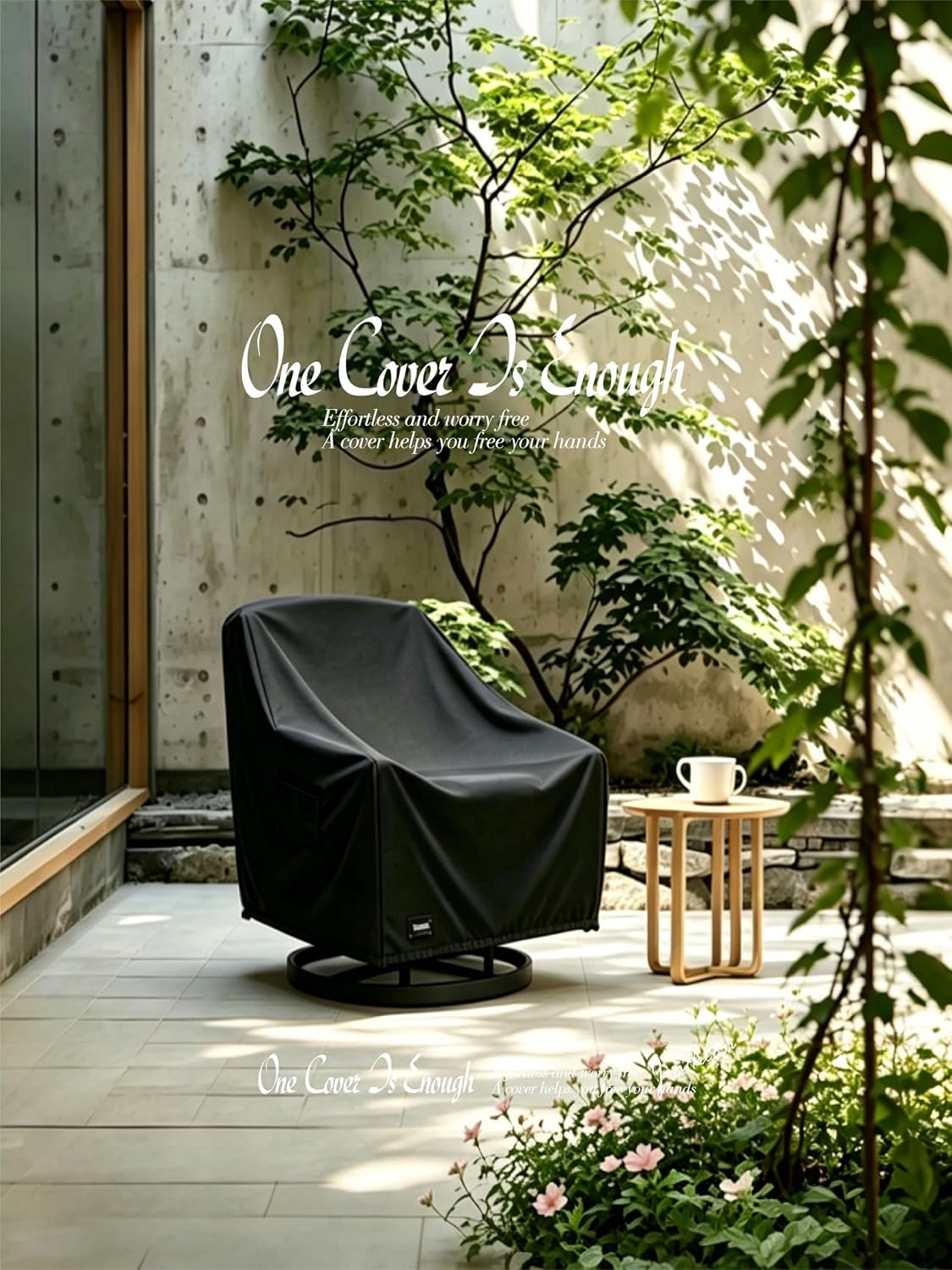 JinHrtoyi Outdoor Chair Covers 2 Pack,30Wx34Dx38H inches Patio Chair Cover,100% Waterproof Heavy Duty Outdoor Furniture Covers Waterproof,Light Brown Minimalism Style Patio Furniture Cover
