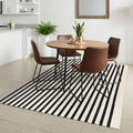 KILOCOCO Beige Striped Rug 4x6 ft Indoor Washable Rugs Front Door Rugs