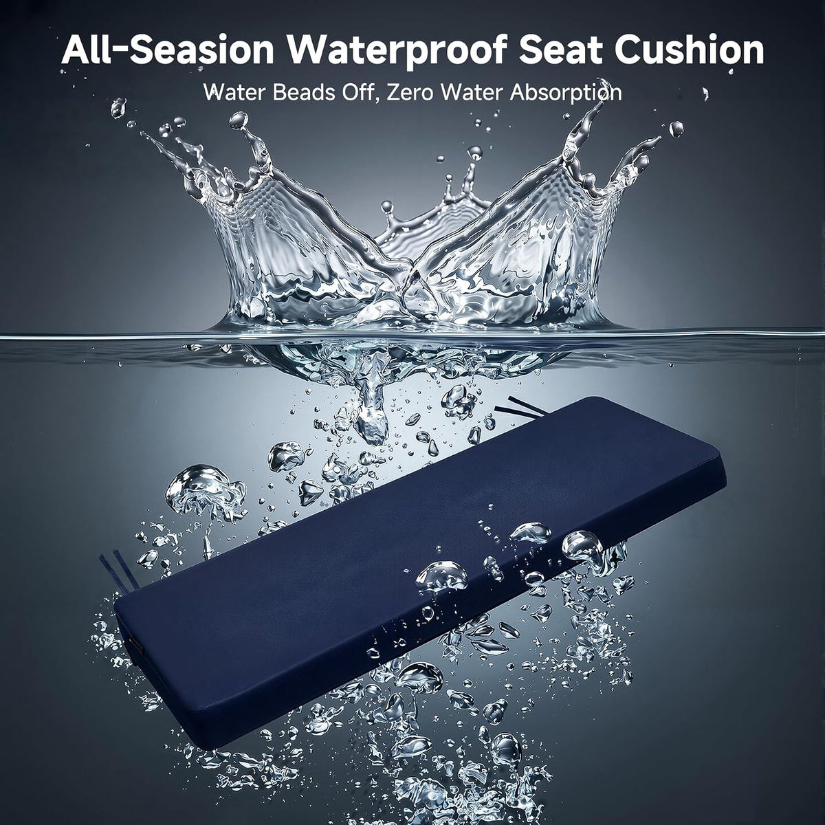 Favoyard Waterproof Outdoor Bench Cushion Navy 36 x 14 Inch