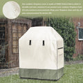 Outdoor Fireplace Cover, 42"W × 24"D × 48"H, Beige & Grayish Green