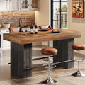Tribesigns 62.2 Inch Bar Table, Industrial Counter Height Pub Dining Table