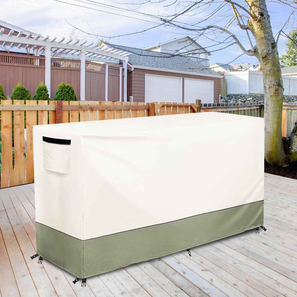Bar Height Patio Dining Set Covers,100% Waterproof Outdoor Adirondack Bar Height Chairs and Table Sets Cover, Bar Table Set Covers for Patio Furniture Set,72" x 30" x 41" - Beige
