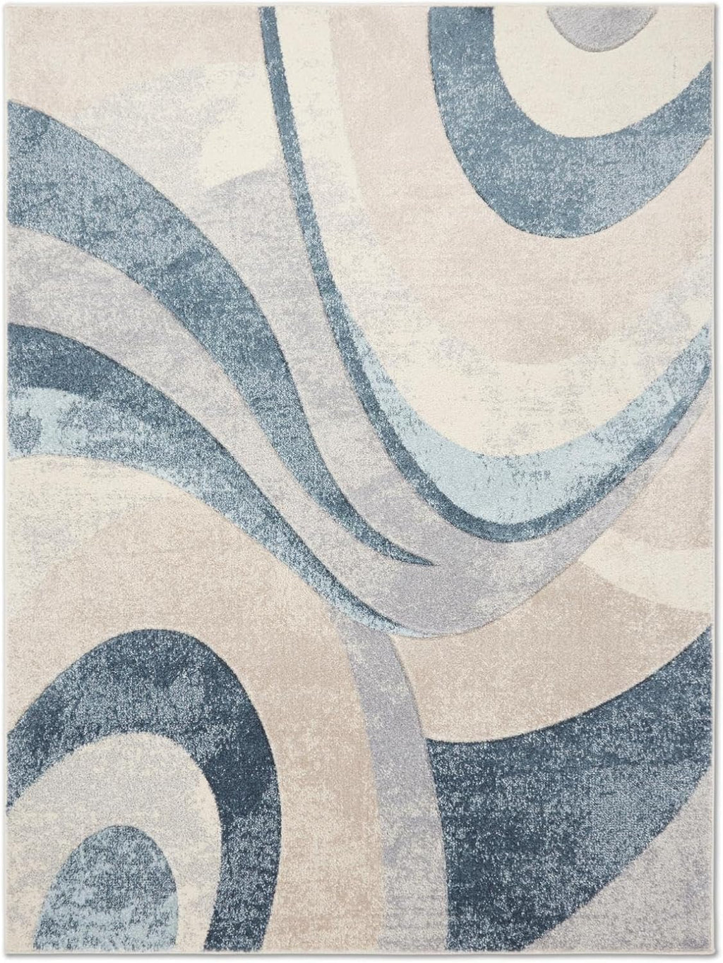 Home Dynamix Tribeca Slade Modern Area Rug, Abstract Blue 5'2"x7'2"