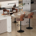 Swivel Bar Stools Set of 4,Bentwood Adjustable Height Barstools