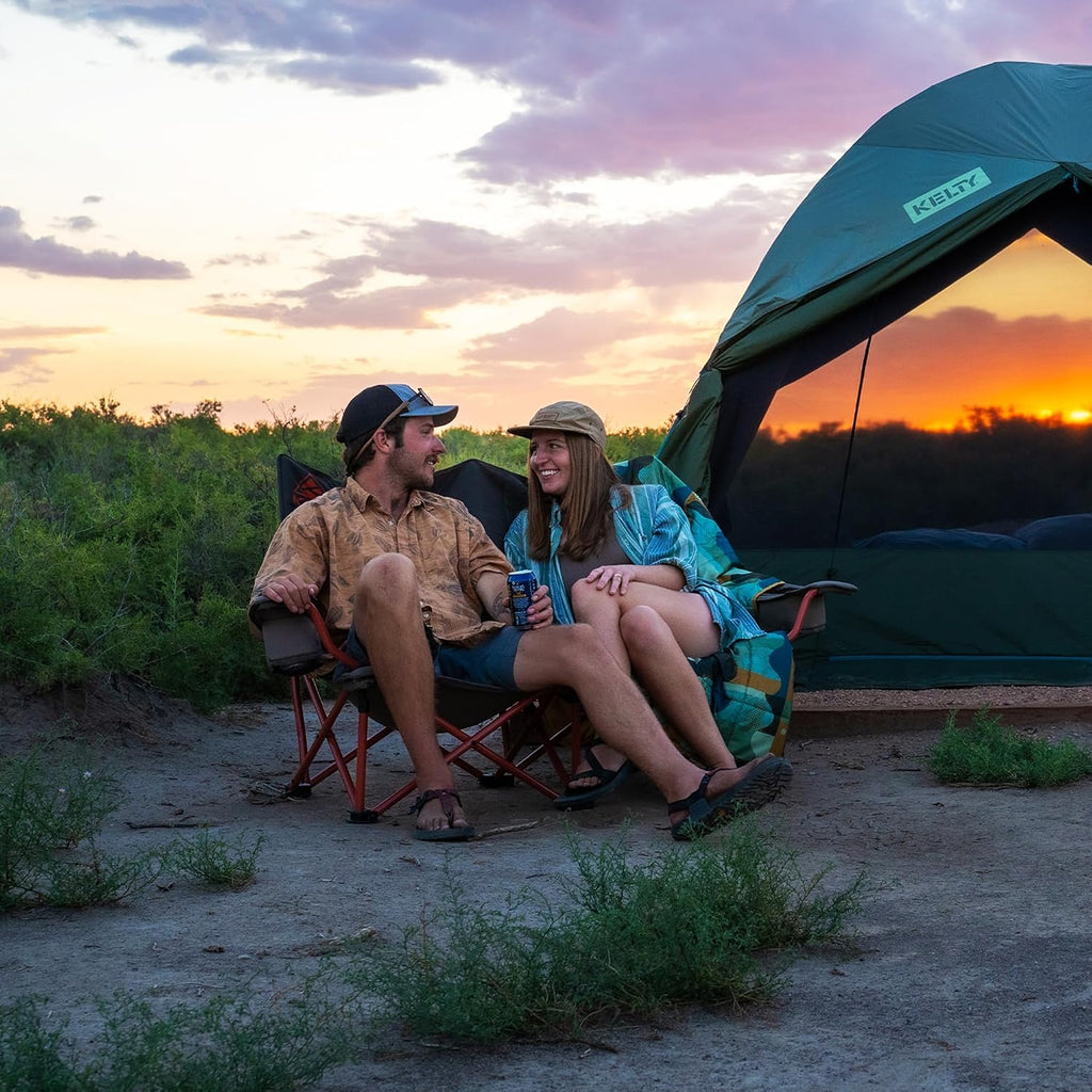 Kelty Low Loveseat 2 Person Folding Camping Chair (Low Height/Deep Lake)