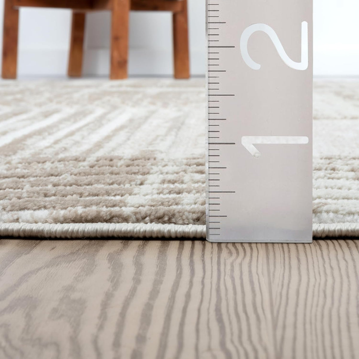 Abani Cream Area Rug for Living Room, Bedroom -Mid-Century Modern- 5' x 8' -Durable & Easy to Clean
