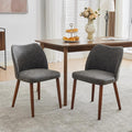 GarveeHome Wooden Dining Chair Set of 4 Upholstered Leather Dining Chair