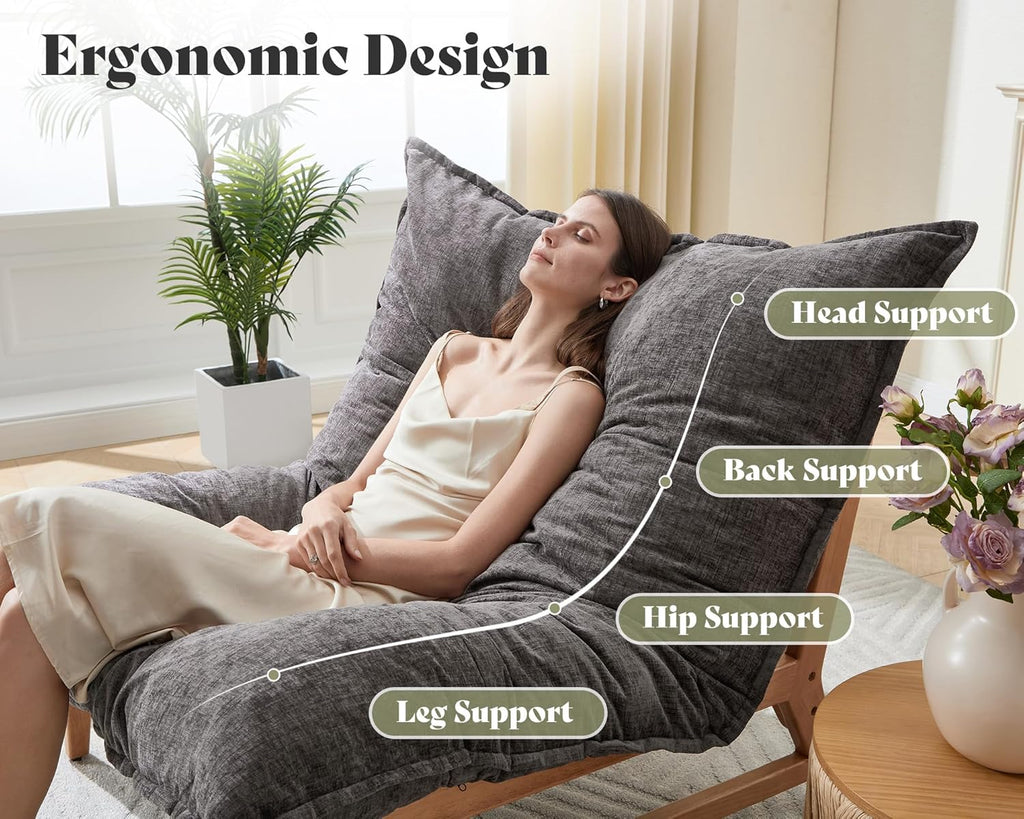 AMERLIFE 46" Oversized Sofa Chair, Lounge Accent Chair, Bean Bag Chair
