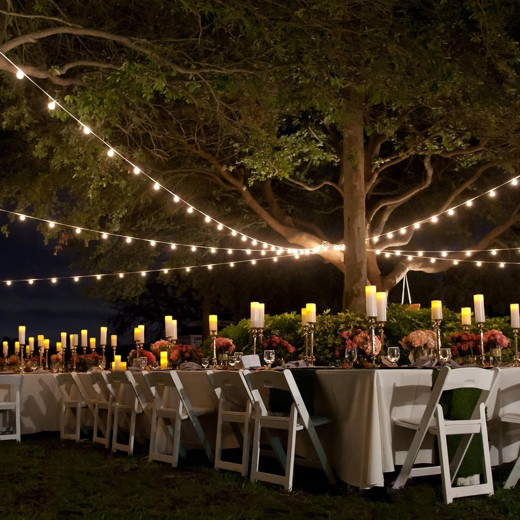 Banord 50FT Outdoor String Lights, S14 Waterproof Patio Lighting, White