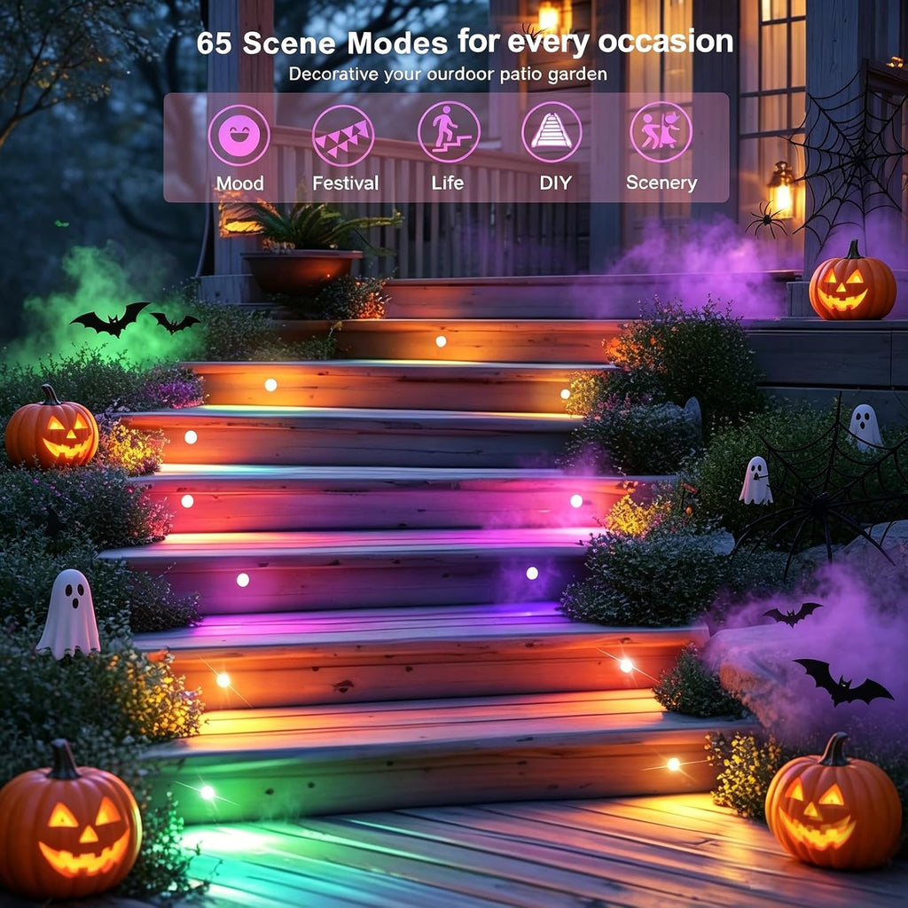 sumaote led deck lights kit, 30 pack 1.22", side view