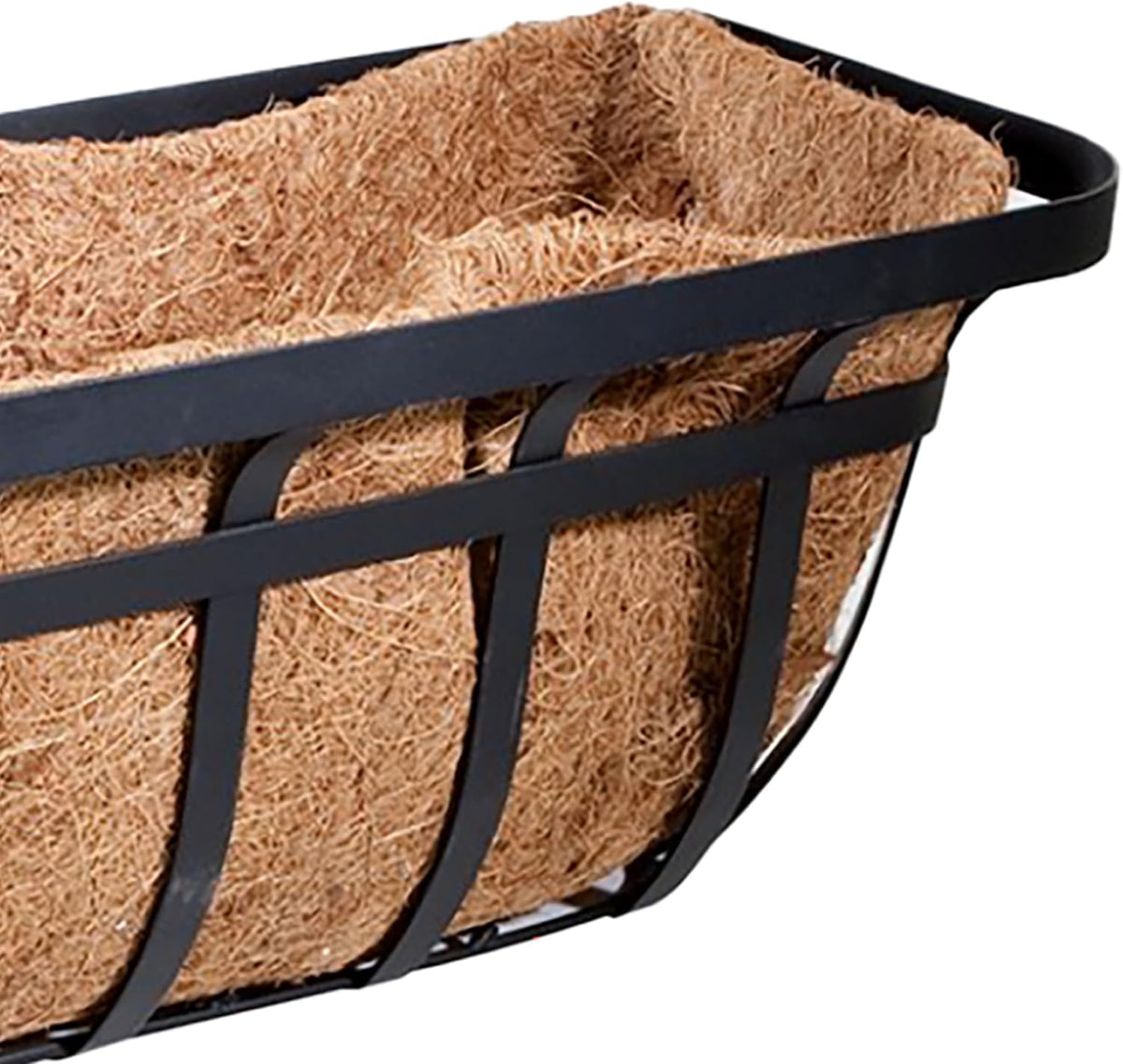 BestNest Panacea 88557 Flat Iron Series Planter Boxes, Black, 30" L, 4 Pack