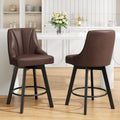 YaFiti Swivel Bar Stools with Backs, 24" Counter Height Bar Stools Set of 2
