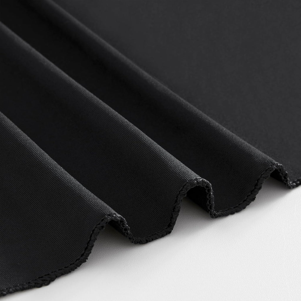 2 Pack Highboy Cocktail Table Cover Skirt Bar Tablecloth (32" x 43", Black)