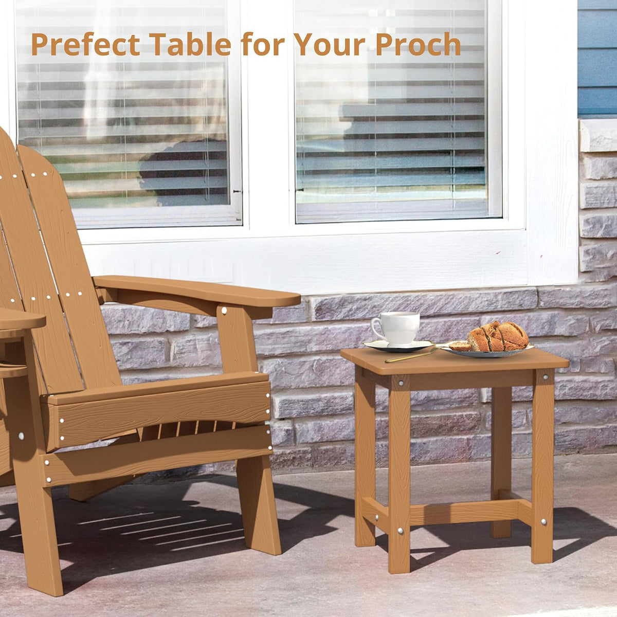 lue bona outdoor side table, hdps small outdoor showing dimensions
