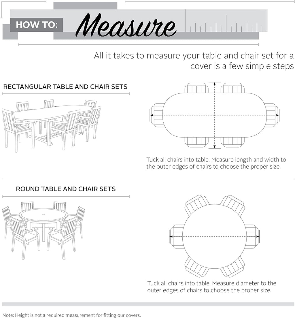 Classic Accessories Veranda Water-Resistant 94 Inch Round Patio Table & Chair Set Cover with Umbrella Hole, Outdoor Table Cover