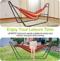Duble Heavy Duty Steel Hammock Stand for Outside, 550 LBS Capacity