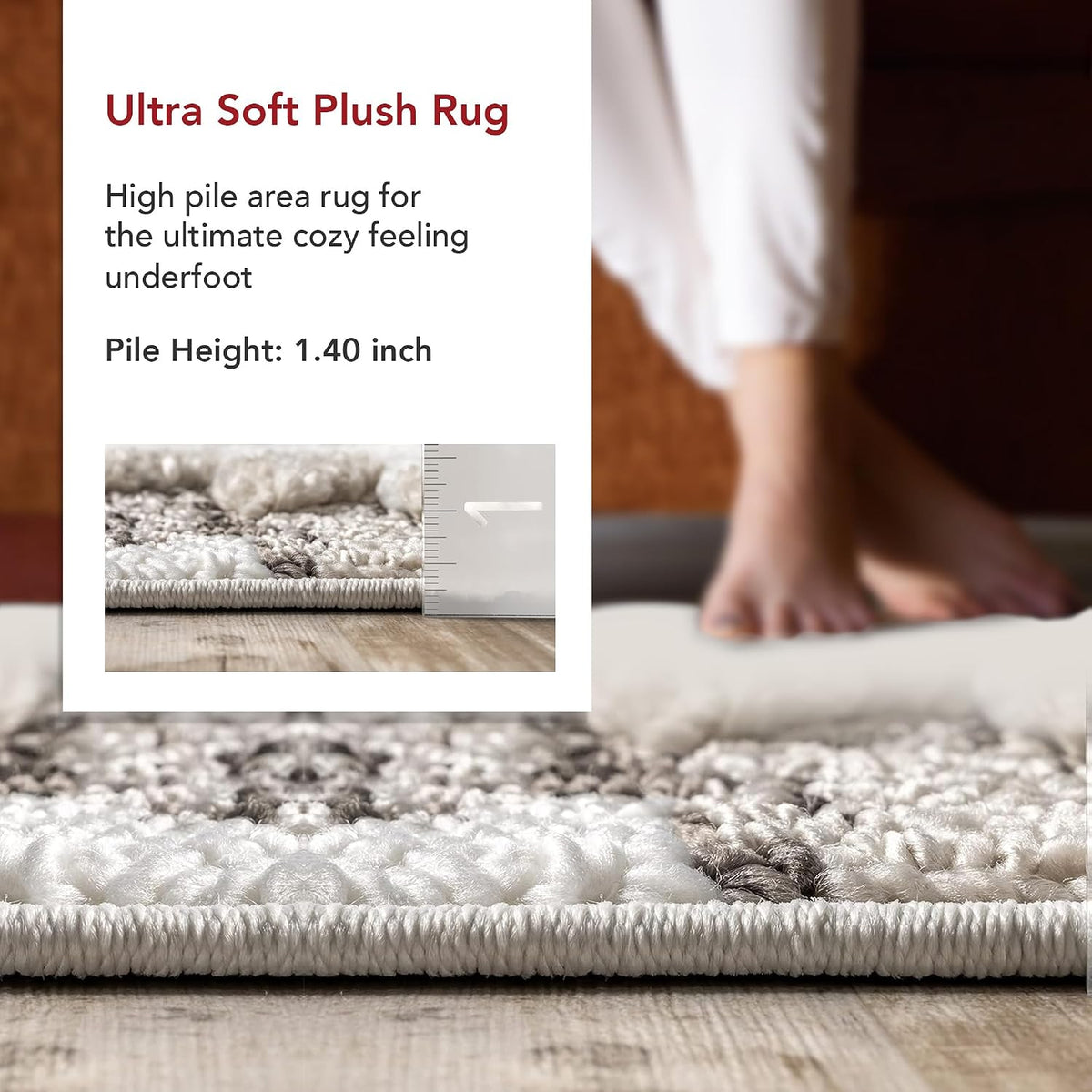 nuLOOM Adelade Beige Geometric Power Loomed Area Rug, 9' x 12'