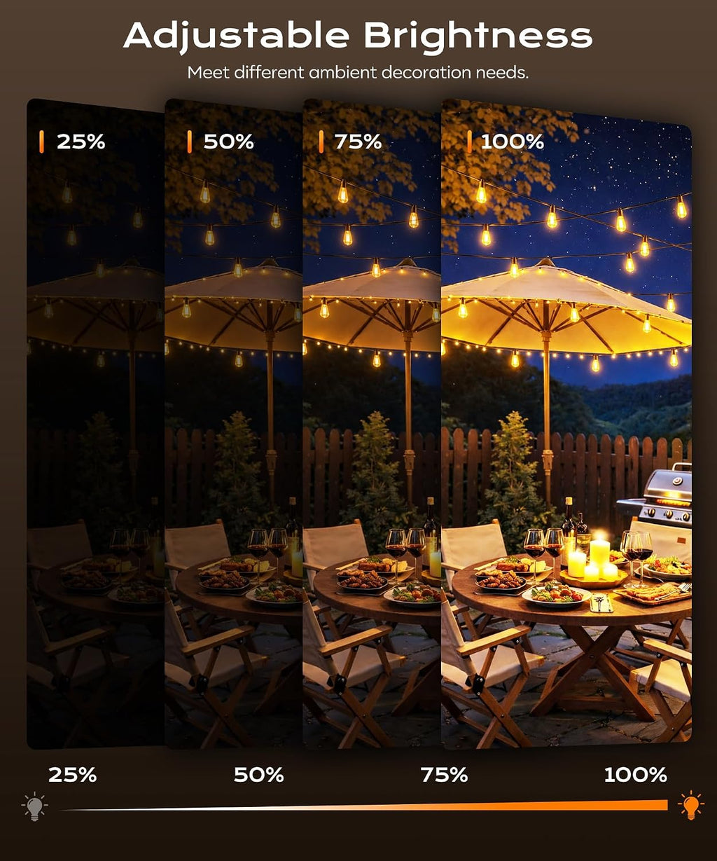 Outdoor String Lights, 100 FT Patio Lights for Outside