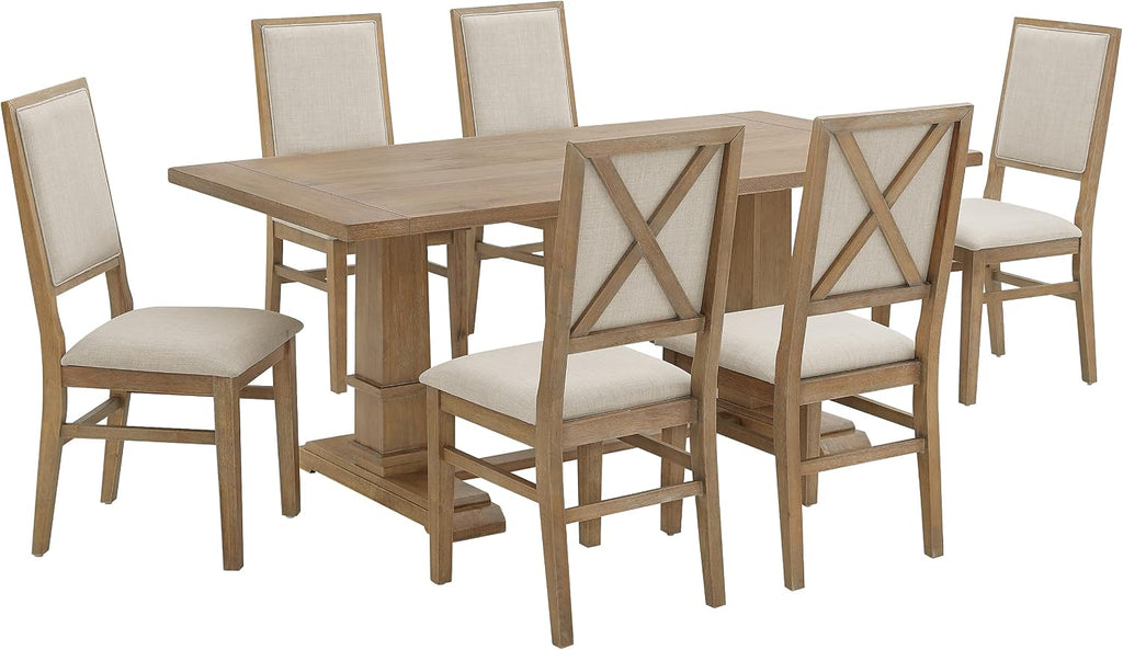 Crosley Furniture Joanna 7-Piece Dining Set, Upholstered Chairs