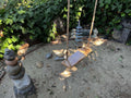 Hanging Wooden Tree Swing with Adjustable Hemp Rope & Extendor Tree Straps