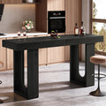 Tribesigns 70.9-Inch Extra Long Bar Table, Modern Counter Height Pub Table, Rectangular Home Coffee Bar Unit with Sturdy Legs, for Living Room, Kitchen, Bistro, Black