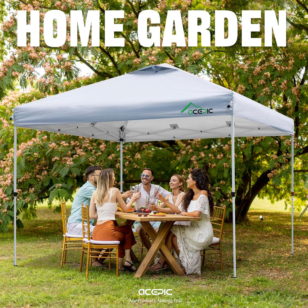 ACEPIC 10x10 Canopy Replacement Top with Air Vent(Black,Top Only)