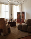 Area Rug Hand Tufted Wool Chestnut 9x9 ft Square Carpet