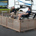 Zippity Portable Puppy Slatted Fence, Cedar Vinyl DIY Freestanding Kit