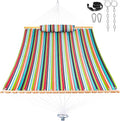 Lazy Daze 12 FT Sunbrella Fabric Hammock, Non-Fading Double Outdoor Hammock