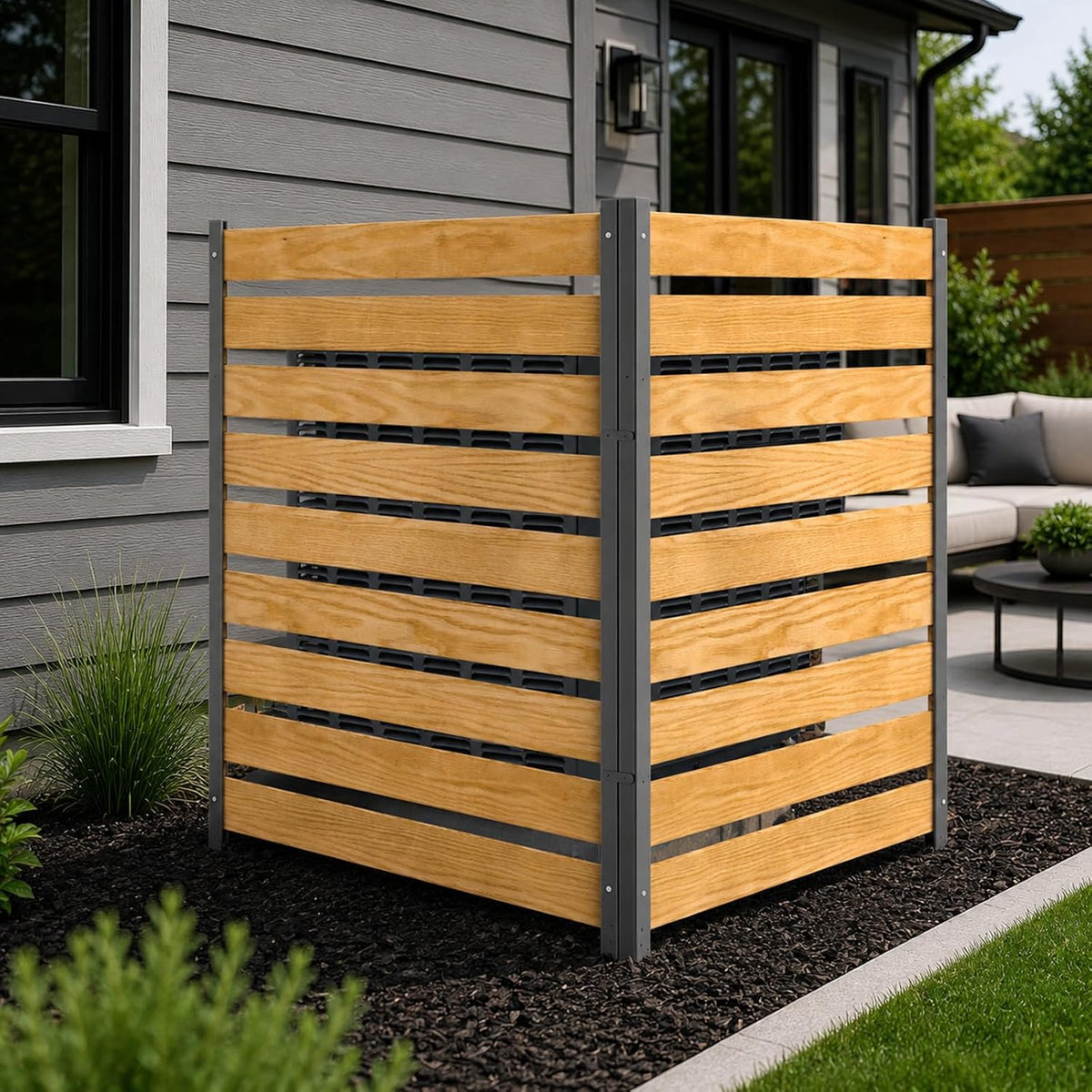 DoCred Air Conditioner Fence, 36" W x 44" H Privacy Screens Fence Panels