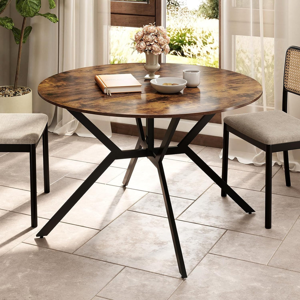 GIANTEX Folding Dining Table for 4, 47" Round Kitchen Table for Small Space