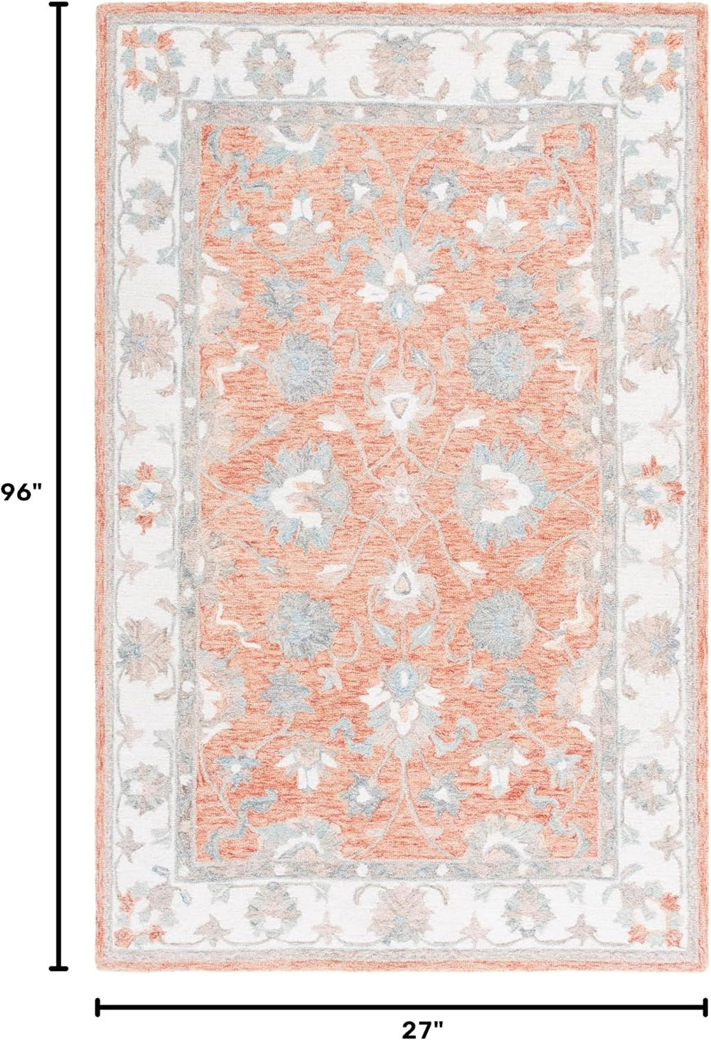 SAFAVIEH Heritage Collection Area Rug - 2'3" x 8' Runner, Rust &...