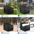 2 Pack Patio Chair Covers, 40" W x 40" D x 36" H Heavy Duty 600D Outdoor Deep Seat Lounge Club Chair Cover, Waterproof UV Resistant Outdoor Patio Chair Furniture Cover, Black