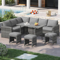 U-MAX Patio Furniture Set, 7 Pieces Outdoor Sectional Sofa Conversation Set